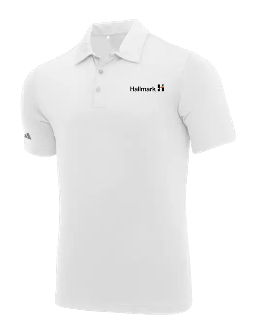 Adidas White Ultimate Solid Polo w/Hallmark Logo
