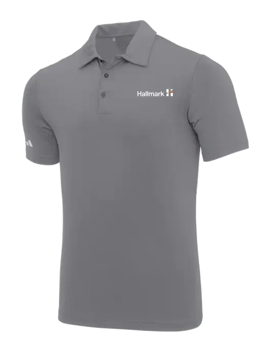 Adidas Medium Grey Ultimate Solid Polo w/Hallmark Logo