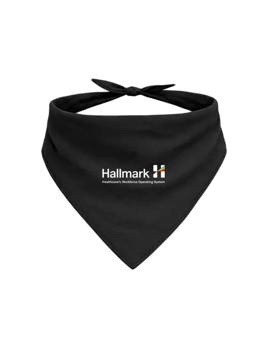 Black Pet Bandana Small w/Hallmark Logo