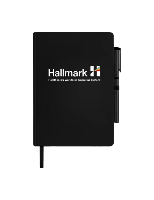 Soft Touch Black Journal and Gel Pen Combo w/Hallmark Logo