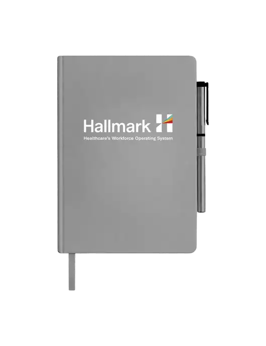 Soft Touch Medium Grey Journal and Gel Pen Combo w/Hallmark Logo