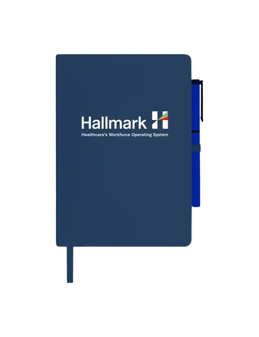 Soft Touch Dark Navy Journal and Gel Pen Combo w/Hallmark Logo