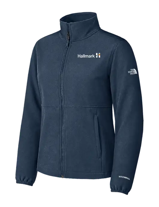 The North Face Womens Light Navy Edge Stretch Soft Shell Jacket w/Hallmark Logo