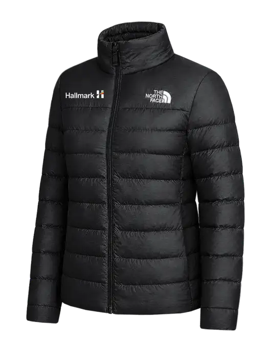 The North Face Womens Black Down Hybrid Jacket w/Hallmark Logo
