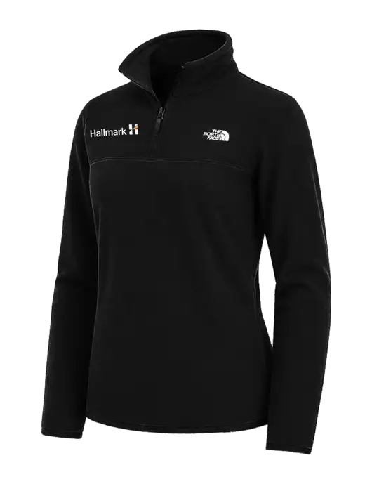 The North Face Womens Black Glacier 1/4-Zip Fleece w/Hallmark Logo
