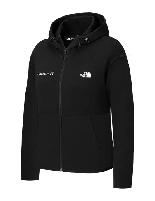 The North Face Womens Black Double-Knit Full-Zip Hoodie w/Hallmark Logo