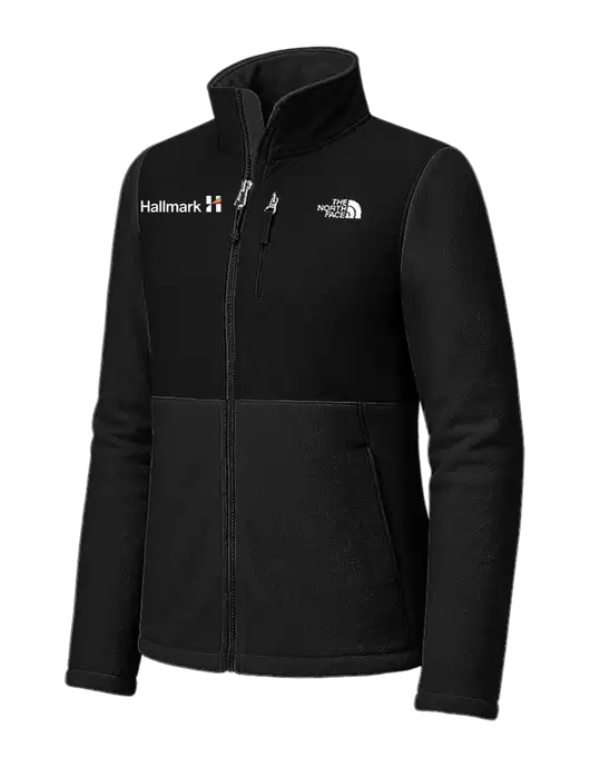 The North Face Womens Black Highest Peak Full-Zip Fleece Jacket w/Hallmark Logo