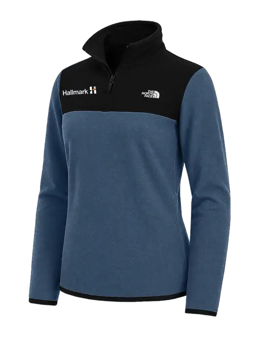 The North Face Womens Light Navy/Black Glacier 1/4-Zip Fleece w/Hallmark Logo