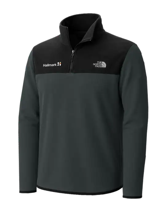 The North Face Very Dark Grey/ Black Glacier 1/4-Zip Fleece w/Hallmark Logo