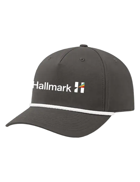 Richardson 5-Panel Classic Dark Grey/White Rope Cap w/Hallmark Logo