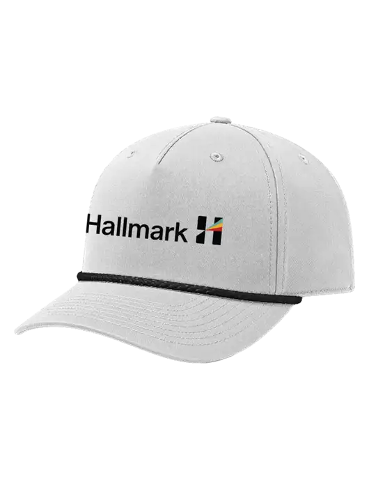 Richardson 5-Panel Classic Light Grey/Black Rope Cap w/Hallmark Logo