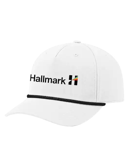 Richardson 5-Panel Classic White/Black Rope Cap w/Hallmark Logo