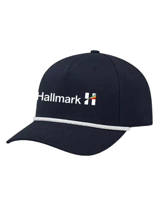 Richardson 5-Panel Classic Dark Navy/White Rope Cap w/Hallmark Logo