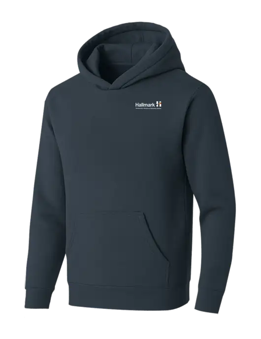 BELLA+CANVAS Dark Grey Sponge Fleece Pullover Hoodie w/Hallmark Logo