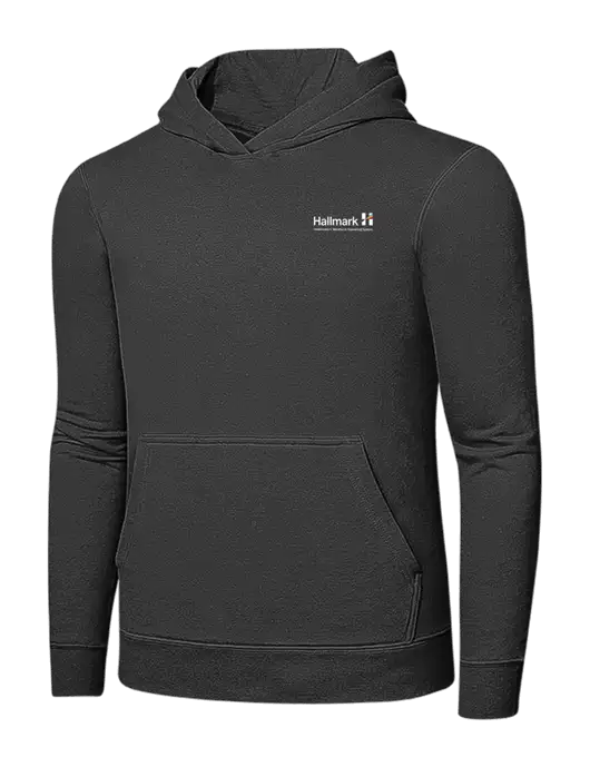 Charcoal 7.8 oz Ring Spun Hooded Sweatshirt w/Hallmark Logo