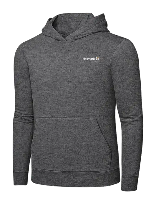 Graphite Heather 7.8. oz Ring Spun Hooded Sweatshirt w/Hallmark Logo