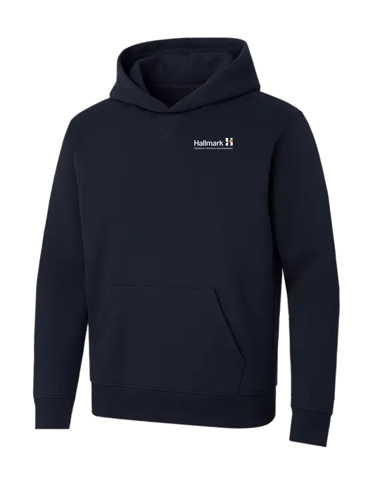 Allmade Dark Navy Organic French Terry Pullover Hoodie w/Hallmark Logo