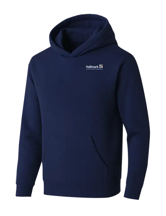 BELLA+CANVAS Navy Sponge Fleece Pullover Hoodie w/Hallmark Logo