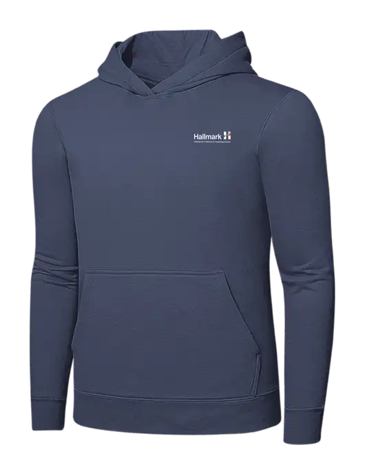 Steel Blue 7.8. oz Ring Spun Hooded Sweatshirt w/Hallmark Logo