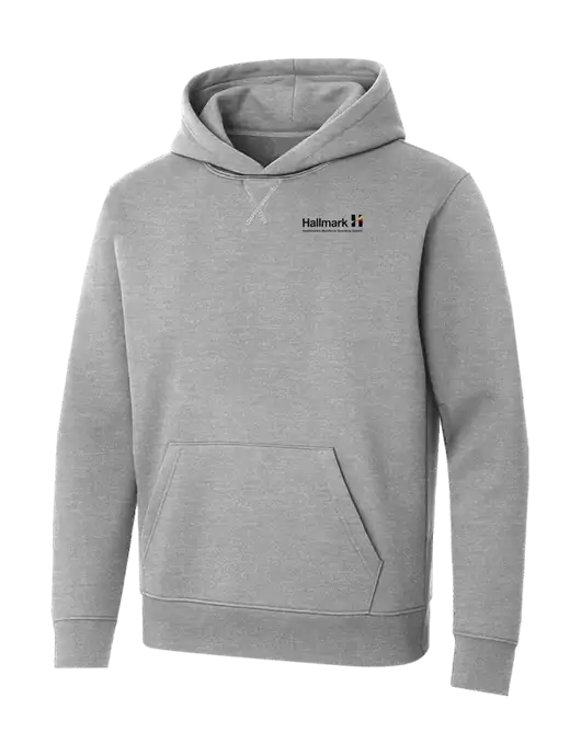 Allmade Granite Grey Heather Organic French Terry Pullover Hoodie w/Hallmark Logo