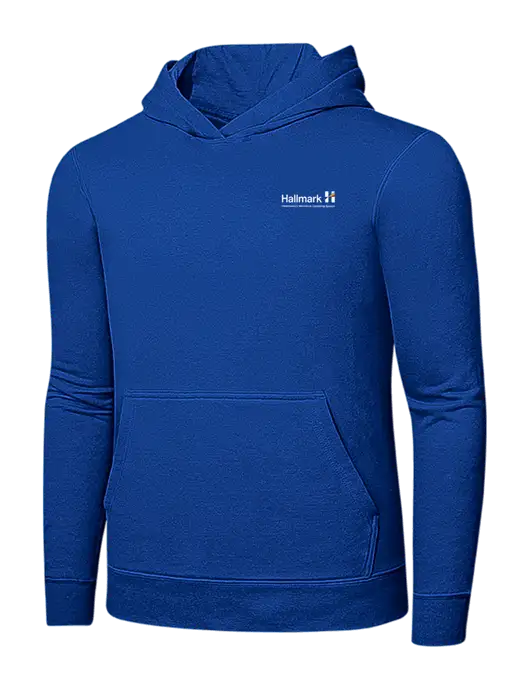 True Royal 7.8 oz Ring Spun Hooded Sweatshirt w/Hallmark Logo
