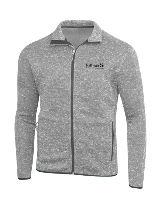 Grey Heather Sweater Fleece Jacket w/Hallmark Logo