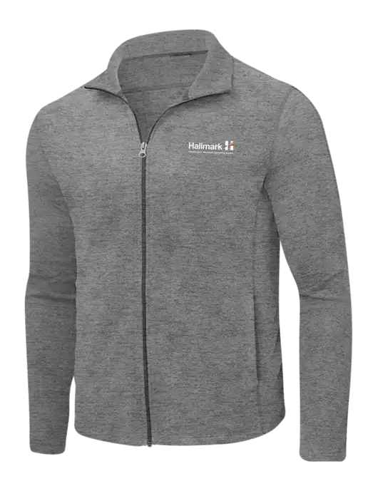 Medium Grey Heather Microfleece Full-Zip Jacket w/Hallmark Logo