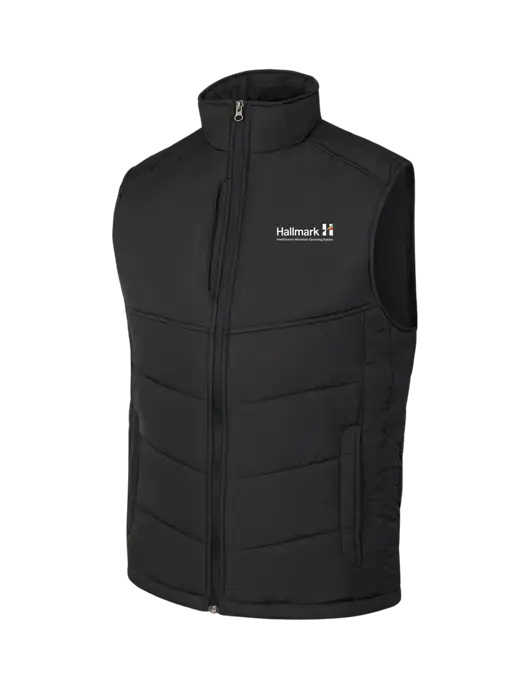 Black/Black Puffy Vest w/Hallmark Logo