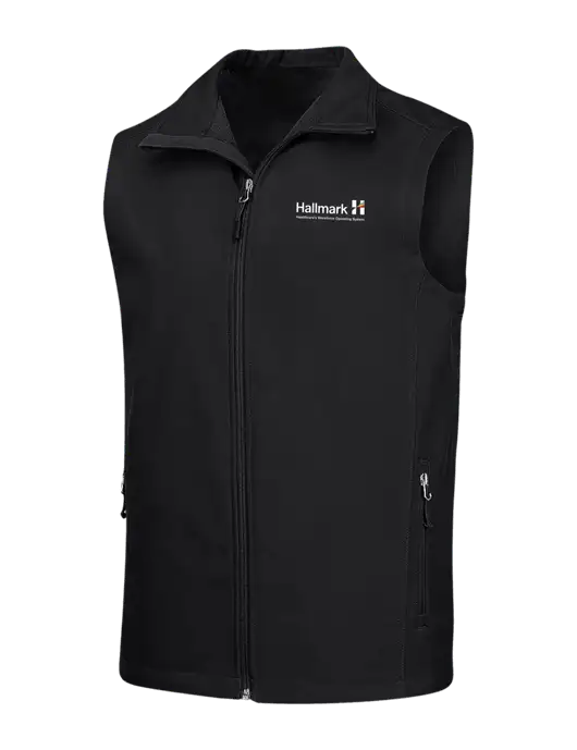 Black Core Soft Shell Vest w/Hallmark Logo