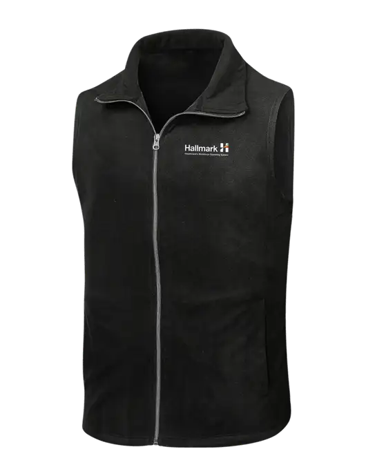 Black Microfleece Vest w/Hallmark Logo