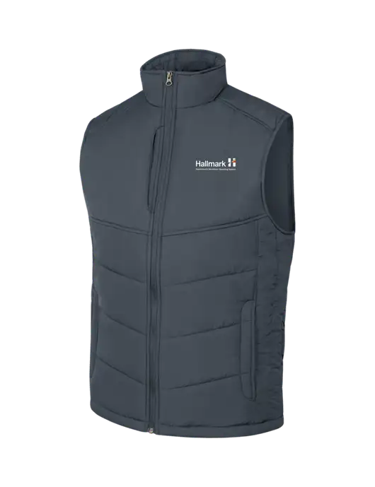Dark Slate/Black Puffy Vest w/Hallmark Logo