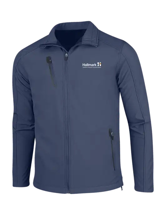 Navy Welded Softshell Jacket w/Hallmark Logo