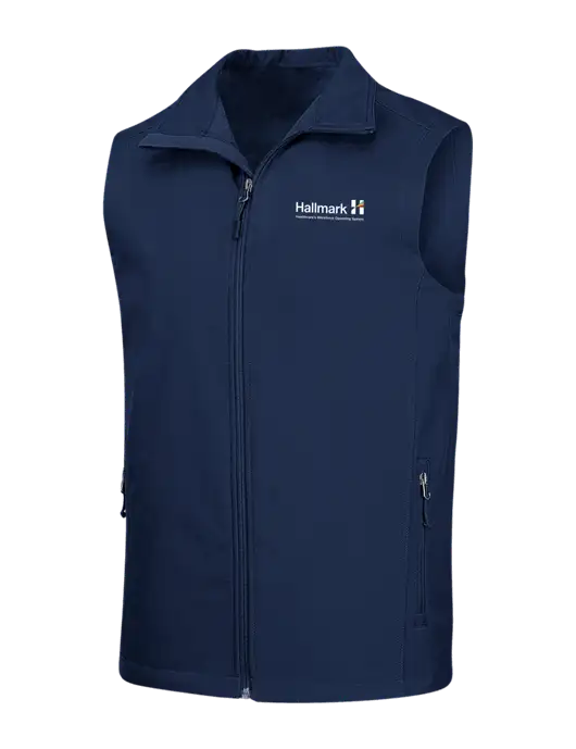 Navy Core Soft Shell Vest w/Hallmark Logo