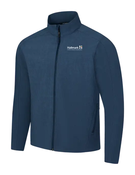 Navy Heather Core Soft Shell Jacket w/Hallmark Logo