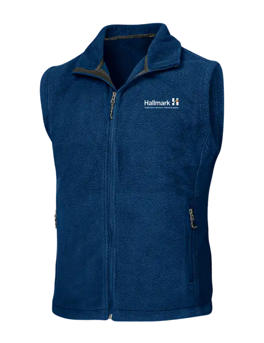 Navy Fleece Vest w/Hallmark Logo
