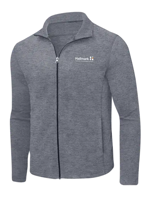 Light Navy Heather Microfleece Full-Zip Jacket w/Hallmark Logo