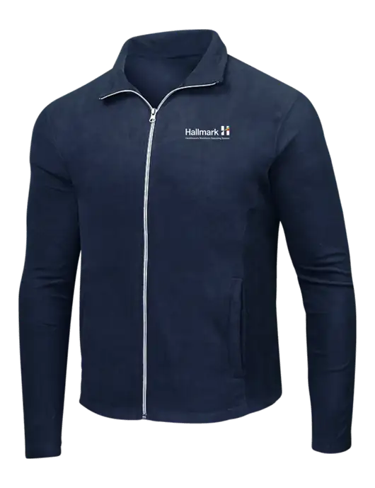 Navy Microfleece Jacket w/Hallmark Logo