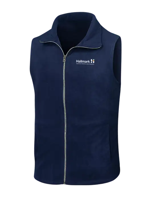 Navy Microfleece Vest w/Hallmark Logo