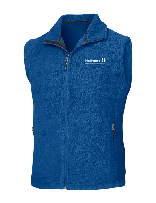 Royal Fleece Vest w/Hallmark Logo