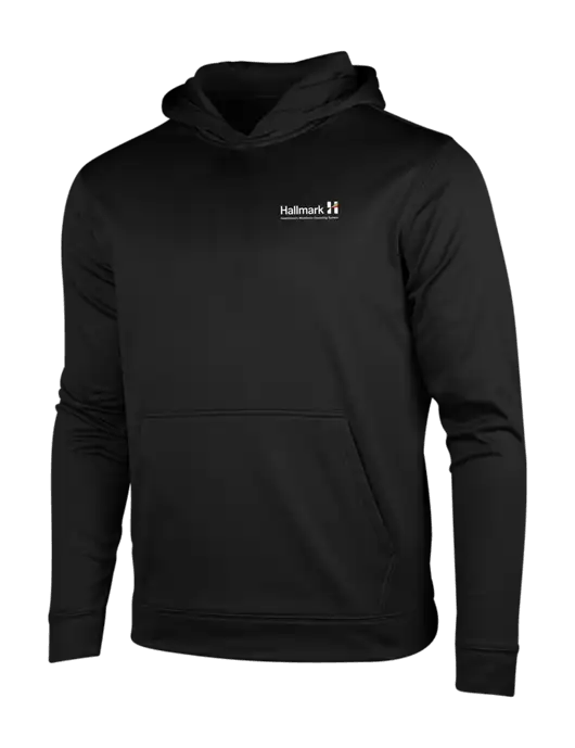 Black Fleece Sport-Wick Hooded Pullover w/Hallmark Logo