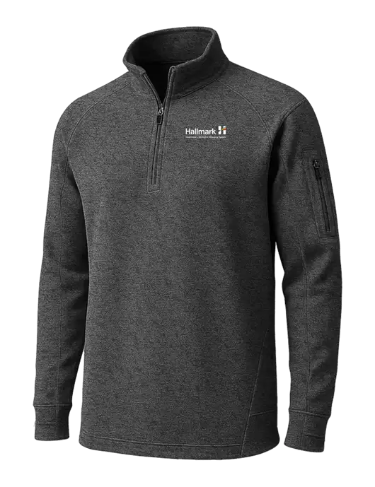 Graphite Heather Tech Fleece 1/4 Zip Pullover w/Hallmark Logo