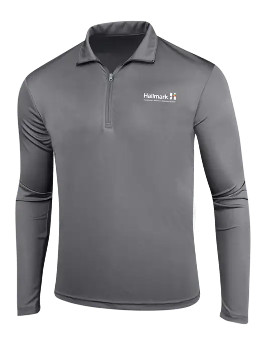 Medium Grey PosiCharge Competitor 1/4 Zip Pullover w/Hallmark Logo