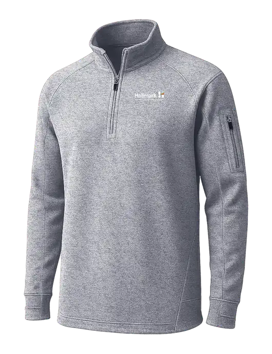 Grey Heather Tech Fleece 1/4 Zip Pullover w/Hallmark Logo