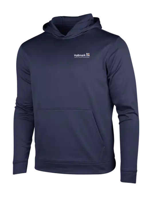 Navy Sport-Wick Fleece Hooded Pullover w/Hallmark Logo