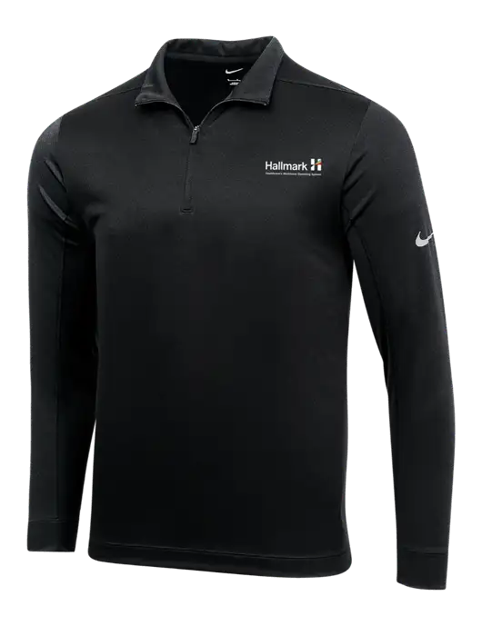 NIKE Black Dry 1/2 Zip Cover-Up w/Hallmark Logo