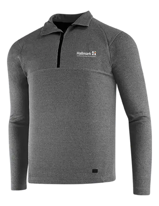 OGIO Dark Grey Heather Transition 1/4 Zip Pullover w/Hallmark Logo