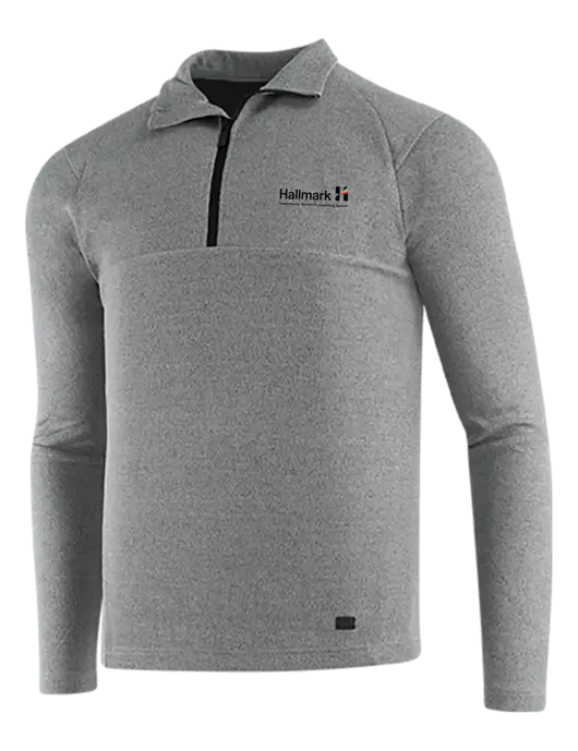 OGIO Petrol Grey Heather Transition 1/4 Zip Pullover w/Hallmark Logo