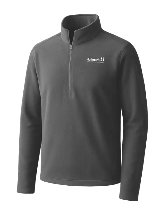 Medium Grey Microfleece 1/2 Zip Pullover w/Hallmark Logo