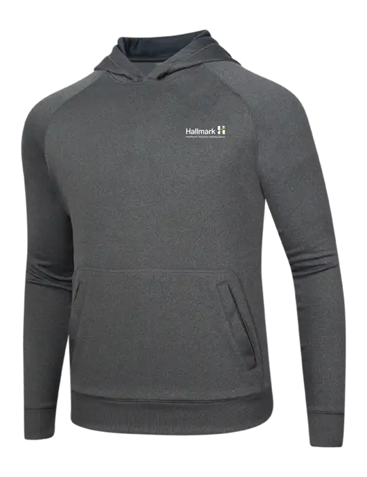 Tech Graphite Heather Fleece Hooded Sweatshirt w/Hallmark Logo