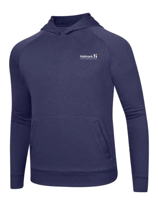 Tech True Navy Fleece Hooded Sweatshirt w/Hallmark Logo